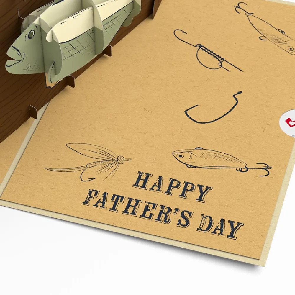 Lovepop Father'S Day 6/15|Dad|Reel Kick-Bass Dad Father's Day Pop-Up Card