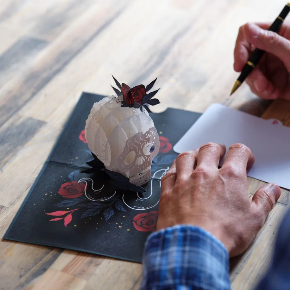 Lovepop Halloween 10/31|Kids|Rose Skull Pop-Up Card
