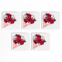 Lovepop Notecards|Just Because|Rosy Ruby Little Blooms (Notecard 5-Pack)