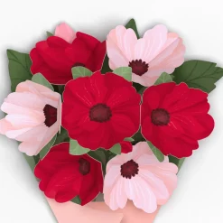Lovepop Notecards|Just Because|Rosy Ruby Little Blooms (Notecard 5-Pack)