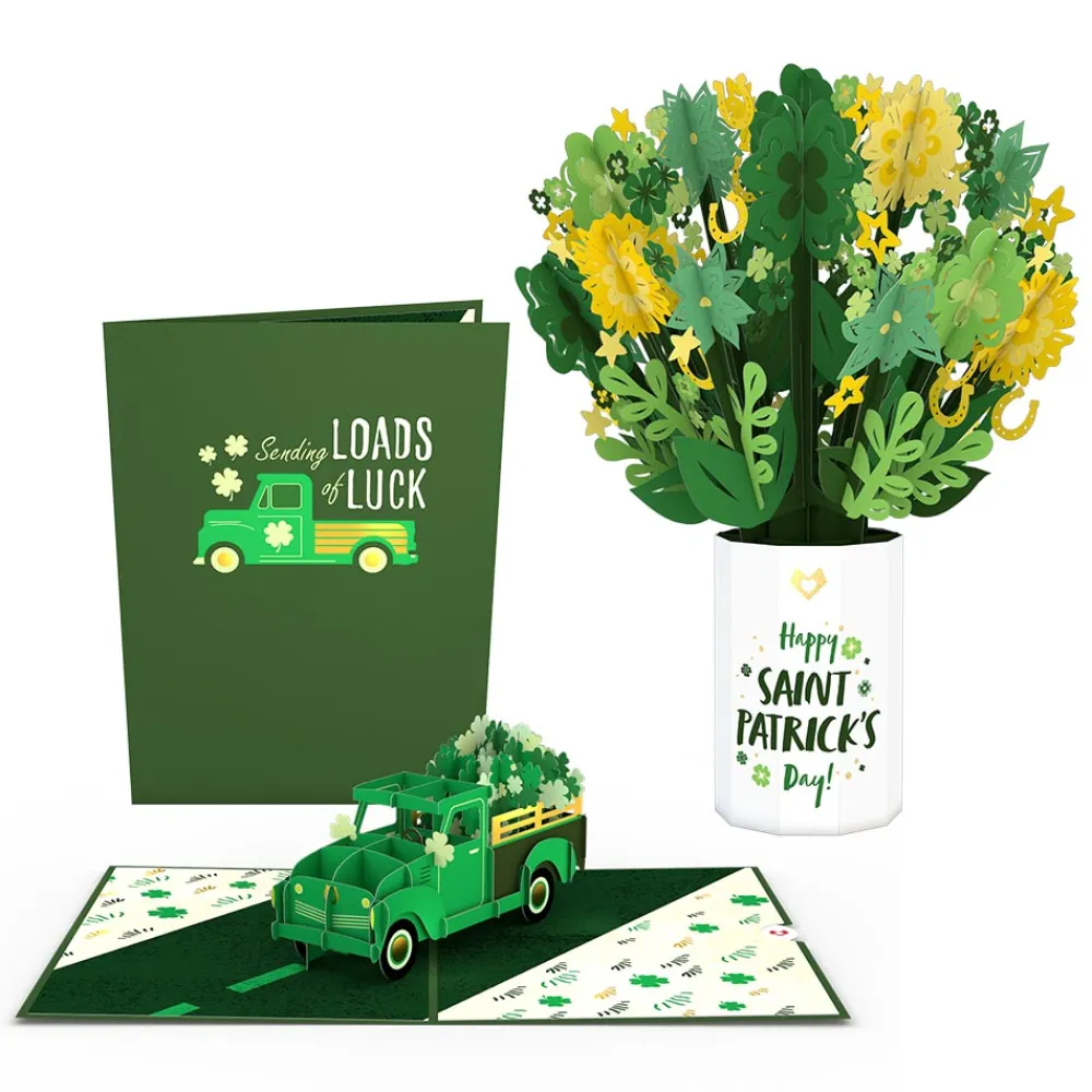 Lovepop Card & Gift Bundles|St. Patrick'S Day 3/17|Saint Patrick's Day Truckloads of Luck Bundle