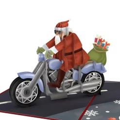 Lovepop Greeting Cards|Christmas 12/25|Santa Biker Pop-Up Card