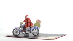 Lovepop Greeting Cards|Christmas 12/25|Santa Biker Pop-Up Card