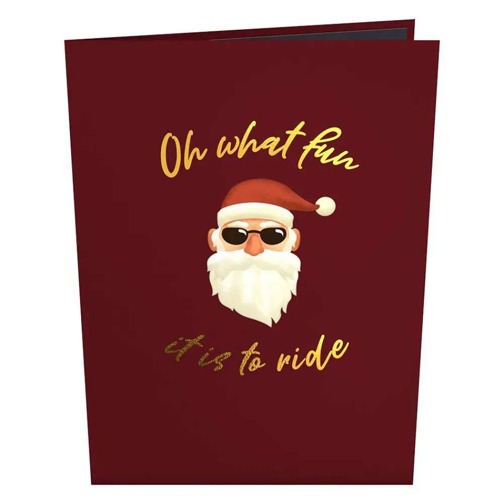 Lovepop Greeting Cards|Christmas 12/25|Santa Biker Pop-Up Card