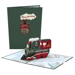 Lovepop Greeting Cards|Christmas 12/25|Santa Christmas Train Pop-Up Card