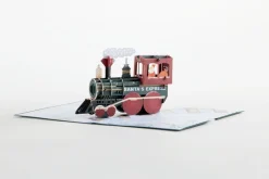 Lovepop Greeting Cards|Christmas 12/25|Santa Christmas Train Pop-Up Card