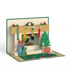Lovepop Greeting Cards|Christmas 12/25|Santa Down the Chimney Christmas Pop-Up Card
