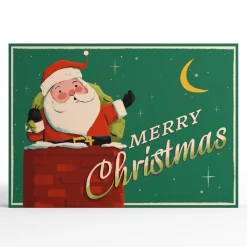 Lovepop Greeting Cards|Christmas 12/25|Santa Down the Chimney Christmas Pop-Up Card