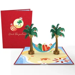 Lovepop Greeting Cards|Christmas 12/25|Santa Hammock Pop-Up Card