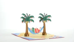 Lovepop Greeting Cards|Christmas 12/25|Santa Hammock Pop-Up Card