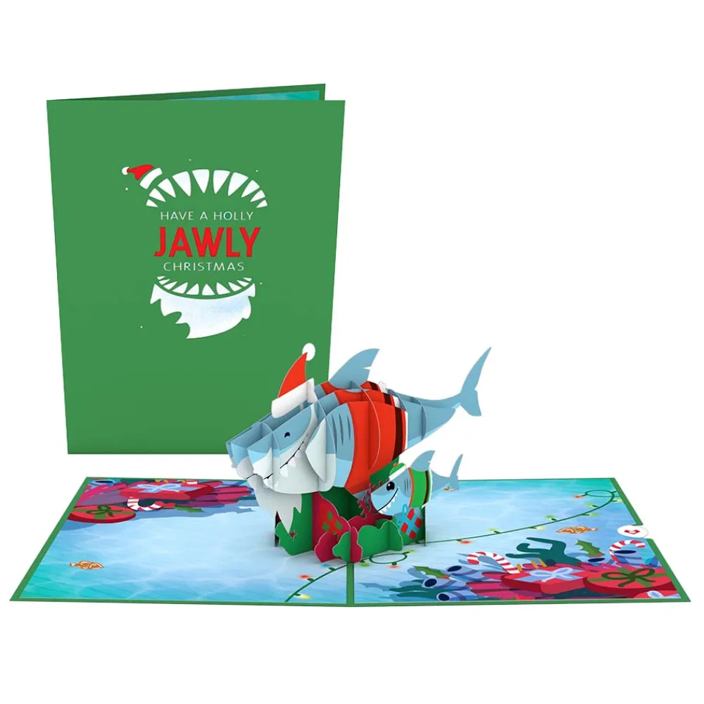 Lovepop Greeting Cards|Christmas 12/25|Santa Shark Pop-Up Card