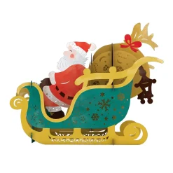 Lovepop Decor|Christmas 12/25|Santa Sleigh Decoration
