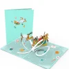 Lovepop Greeting Cards|Christmas 12/25|Santa Sleigh Pop-Up Card