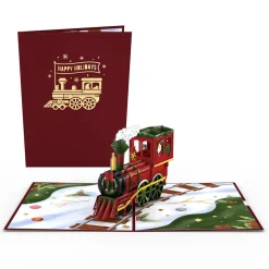 Lovepop Greeting Cards|Christmas 12/25|Santa Train Pop-Up Card