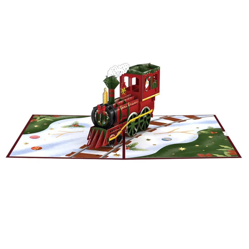 Lovepop Greeting Cards|Christmas 12/25|Santa Train Pop-Up Card