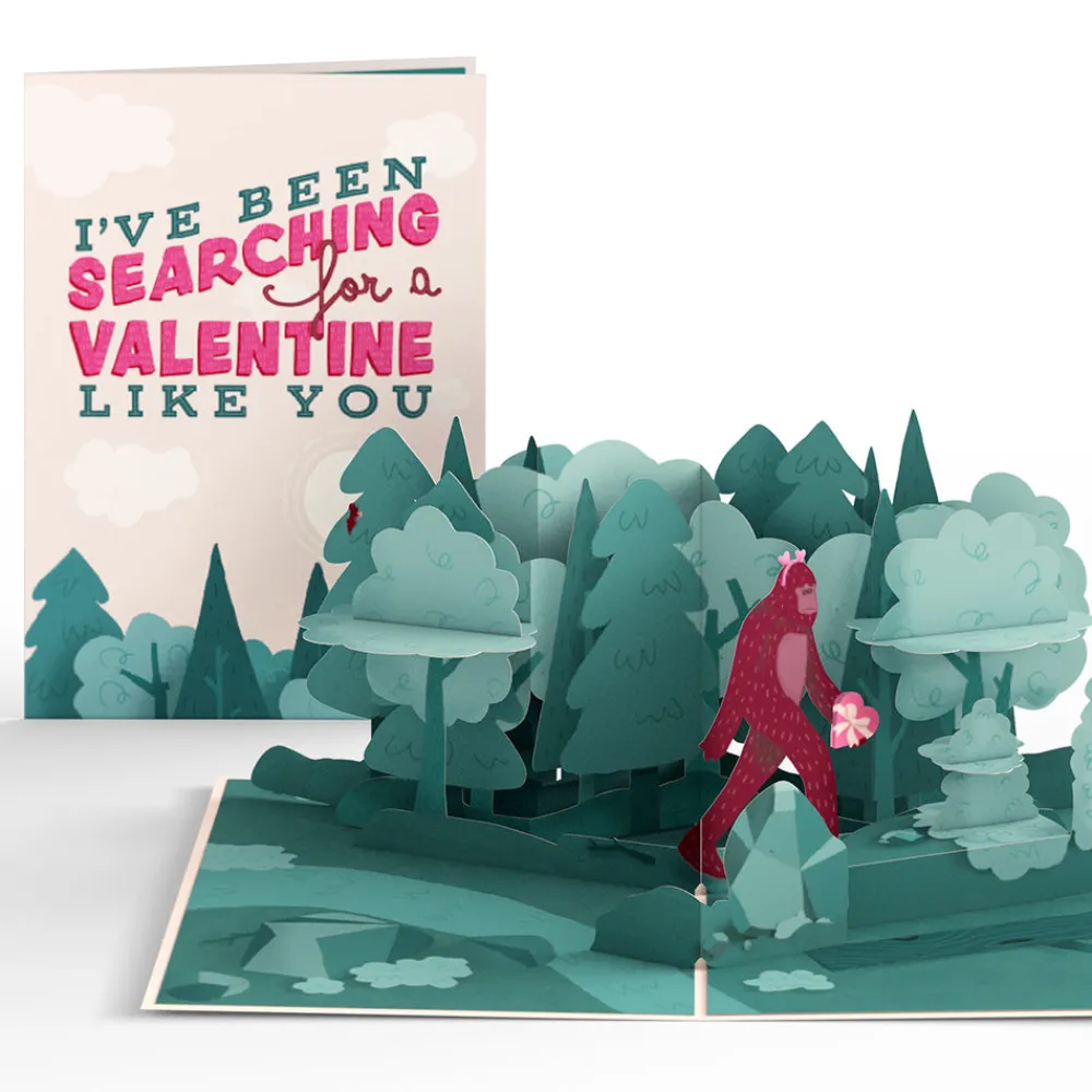 Lovepop Valentine'S Day 2/14|Searching for a Valentine Like You Bigfoot Pop-Up Card
