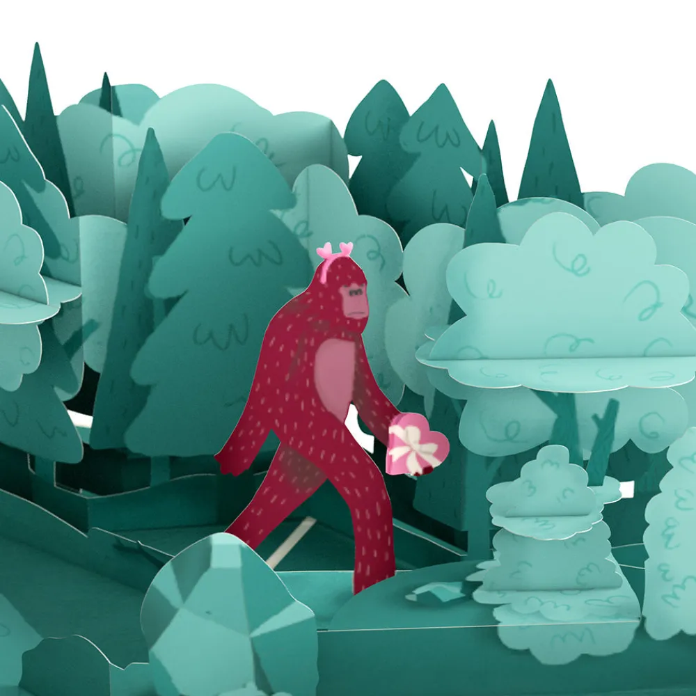 Lovepop Valentine'S Day 2/14|Searching for a Valentine Like You Bigfoot Pop-Up Card