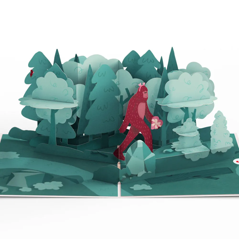 Lovepop Valentine'S Day 2/14|Searching for a Valentine Like You Bigfoot Pop-Up Card