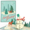 Lovepop Greeting Cards|Christmas 12/25|Season's Greetings Snowman Pop-Up Card