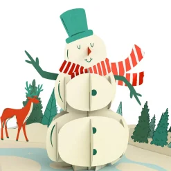 Lovepop Greeting Cards|Christmas 12/25|Season's Greetings Snowman Pop-Up Card