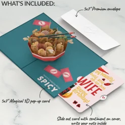 Lovepop Birthday|Her|Send Noods Spicy Birthday Pop-Up Card and Sentiment Set for Wife