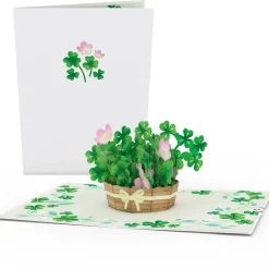 Lovepop Greeting Cards|St. Patrick'S Day 3/17|Shamrock Basket St. Patrick's Day Pop-Up Card