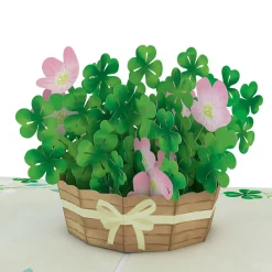Lovepop Greeting Cards|St. Patrick'S Day 3/17|Shamrock Basket St. Patrick's Day Pop-Up Card