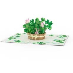 Lovepop Greeting Cards|St. Patrick'S Day 3/17|Shamrock Basket St. Patrick's Day Pop-Up Card