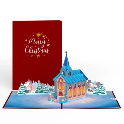 Lovepop Greeting Cards|Religious|Stained Glass Christmas Chapel Pop-Up Card