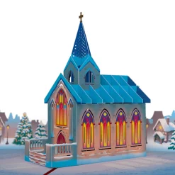 Lovepop Greeting Cards|Religious|Stained Glass Christmas Chapel Pop-Up Card