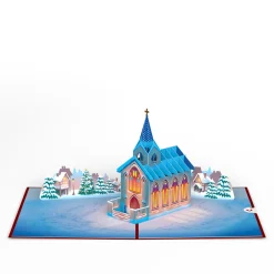 Lovepop Greeting Cards|Religious|Stained Glass Christmas Chapel Pop-Up Card
