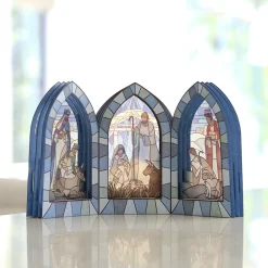 Lovepop Decor|Religious|Stained Glass Nativity Windows Giant Pop-Up Gift