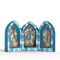 Lovepop Decor|Religious|Stained Glass Nativity Windows Giant Pop-Up Gift