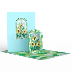 Lovepop Just Because|Stained Glass Sunflowers Pop-Up Card