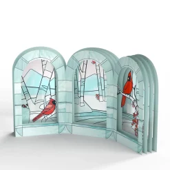 Lovepop Card & Gift Bundles|Decor|Stained Glass Winter Cardinal Bundle