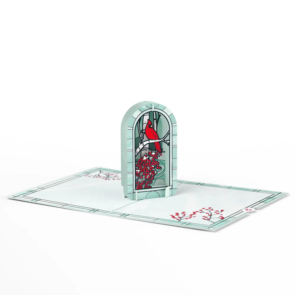 Lovepop Card & Gift Bundles|Decor|Stained Glass Winter Cardinal Bundle