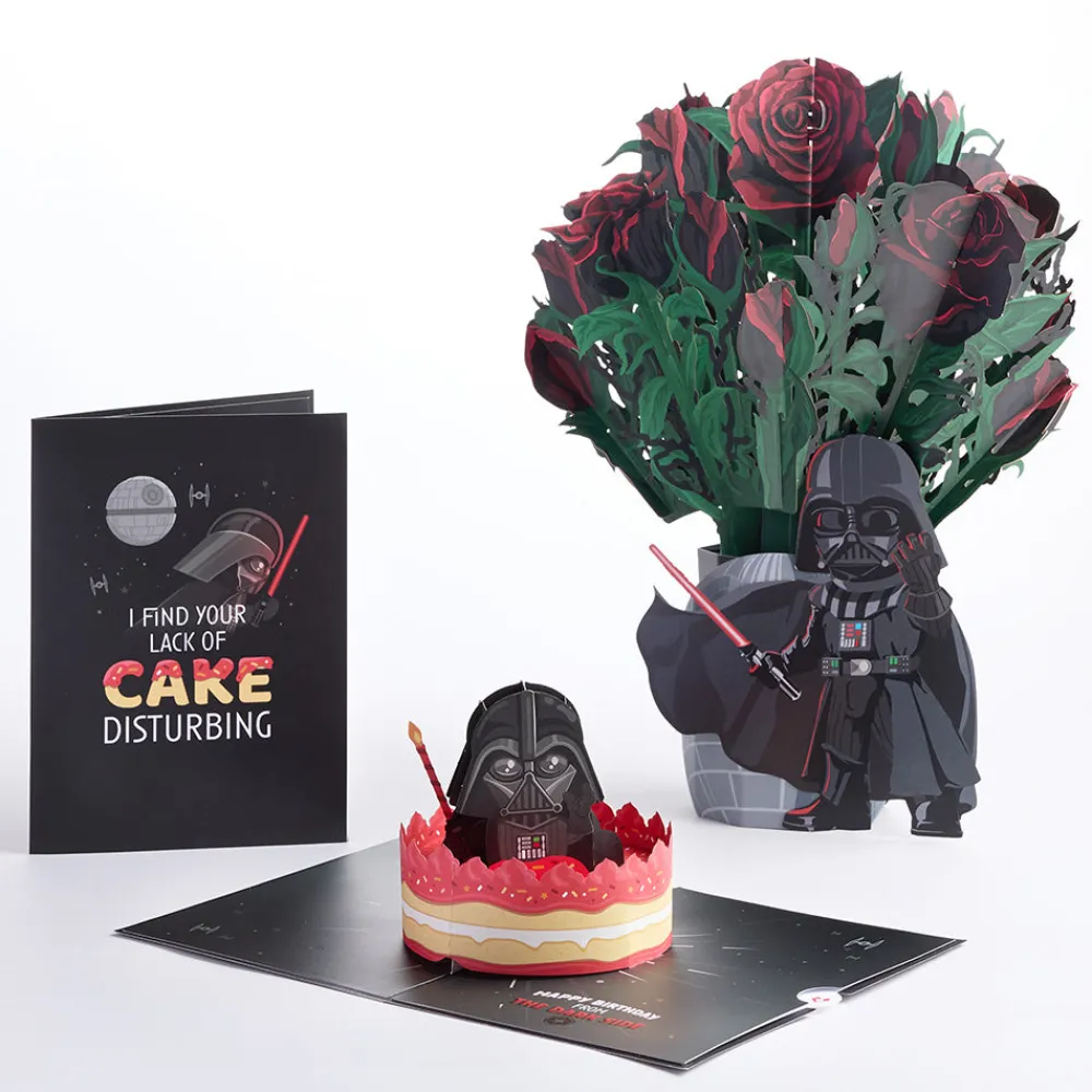 Lovepop Pop-Up Bouquets|Card & Gift Bundles|Star Wars™ Darth Vader™ Birthday Pop-Up Card & Flower Buds Bouquet Bundle