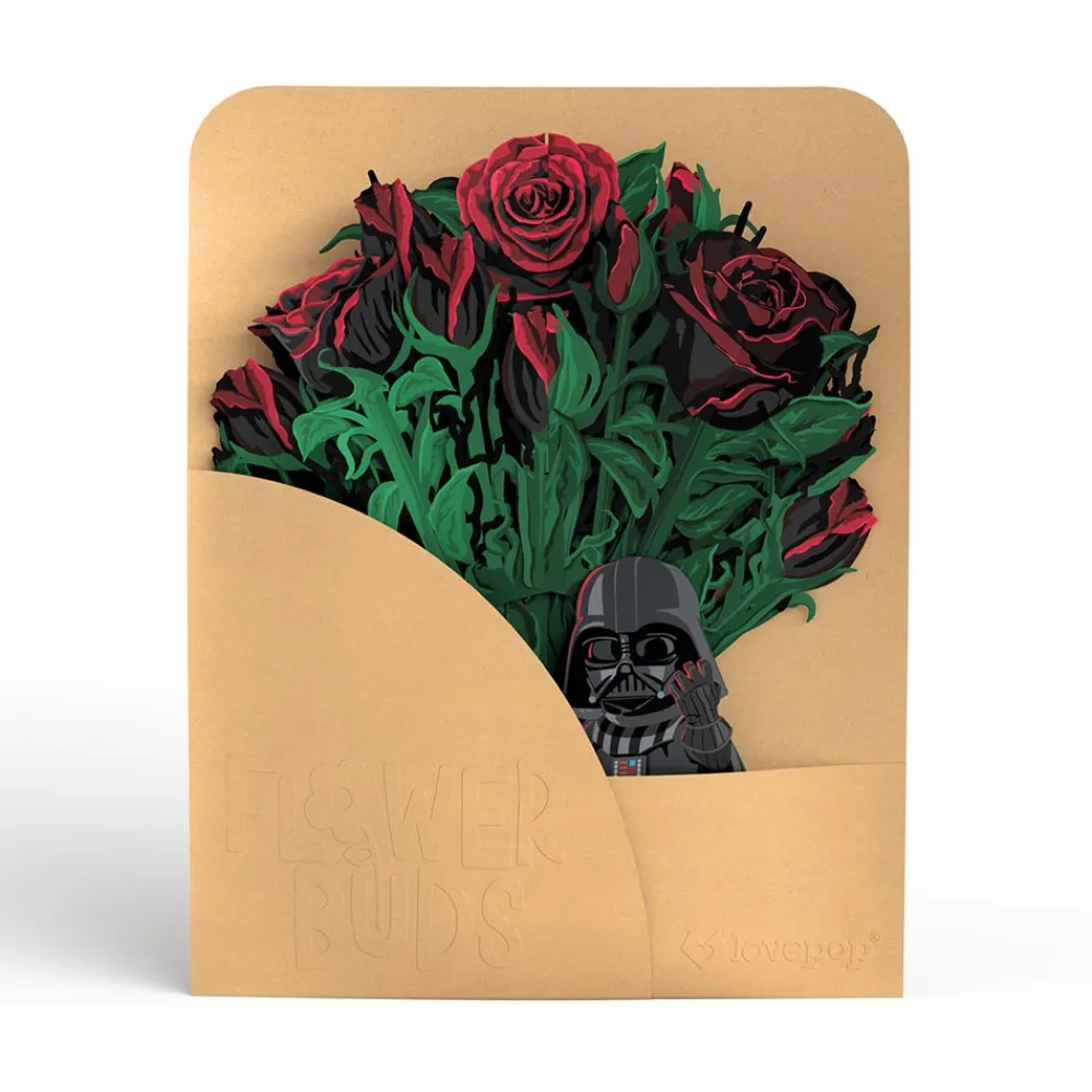Lovepop Pop-Up Bouquets|Card & Gift Bundles|Star Wars™ Darth Vader™ Birthday Pop-Up Card & Flower Buds Bouquet Bundle