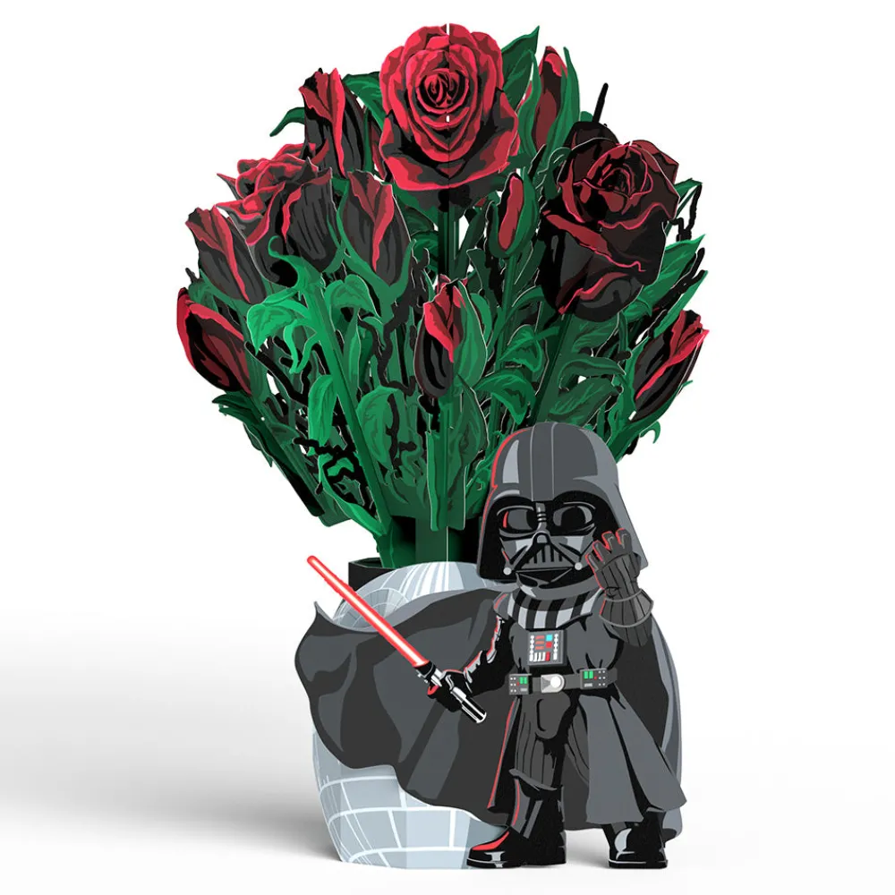 Lovepop Pop-Up Bouquets|Card & Gift Bundles|Star Wars™ Darth Vader™ Take My Breath Away Pop-Up Card & Flower Buds Bouquet Bundle
