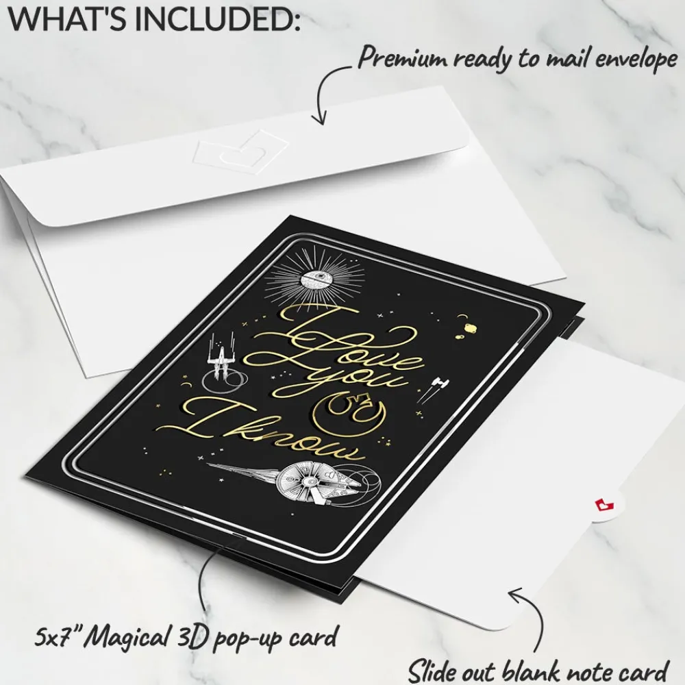 Lovepop Greeting Cards|Valentine'S Day 2/14|Star Wars™ Han Solo & Leia Love Pop-Up Card