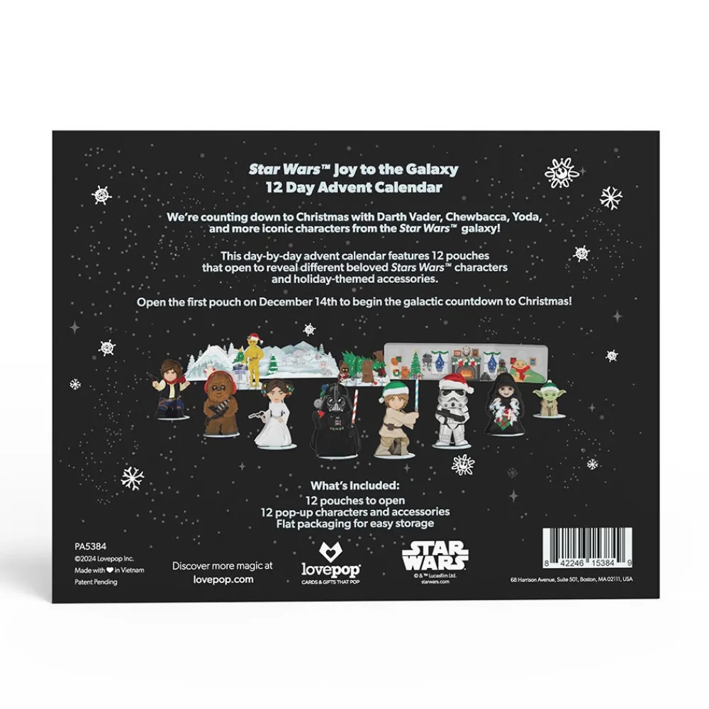 Lovepop Advent Calendars|Christmas 12/25|Star Wars™ Joy to the Galaxy 12 Day Holiday Advent Calendar