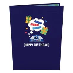 Lovepop Birthday|Kids|Star Wars™ R2-D2™ Birthday Card with Pop-Up Gift