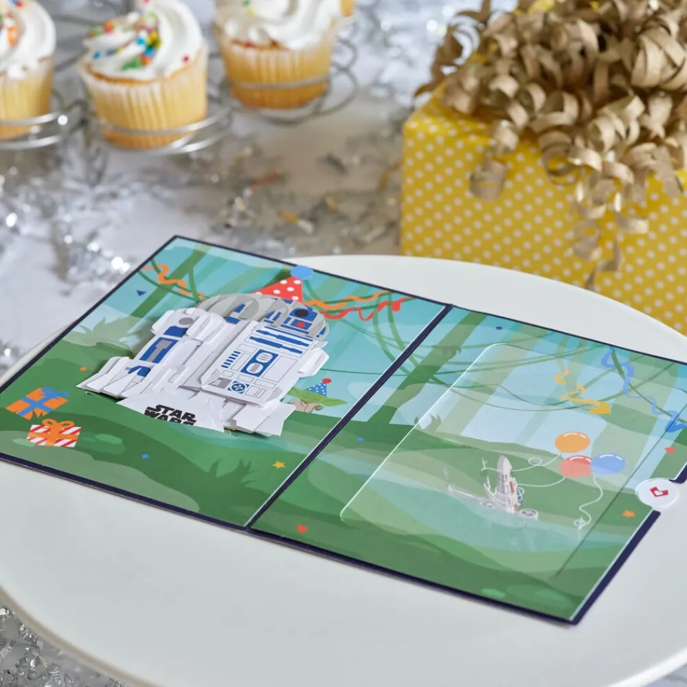 Lovepop Birthday|Kids|Star Wars™ R2-D2™ Birthday Card with Pop-Up Gift
