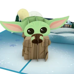 Lovepop Greeting Cards|New Year 1/1|Star Wars™ The Mandalorian™ The Child: Warm Holiday Wishes Pop-Up Card