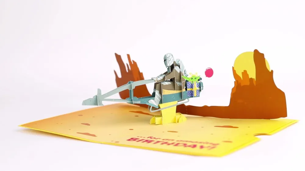 Lovepop Birthday|Kids|Star Wars™ The Mandalorian™ The Birthday Way Pop-Up Card