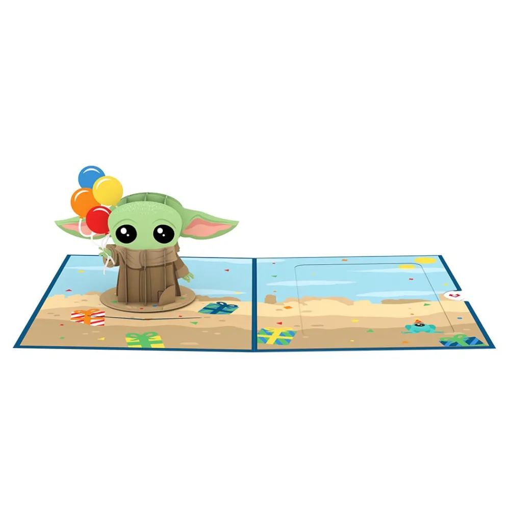 Lovepop Birthday|Kids|Star Wars™ The Mandalorian™ Grogu™ Birthday Card with Pop-Up Gift