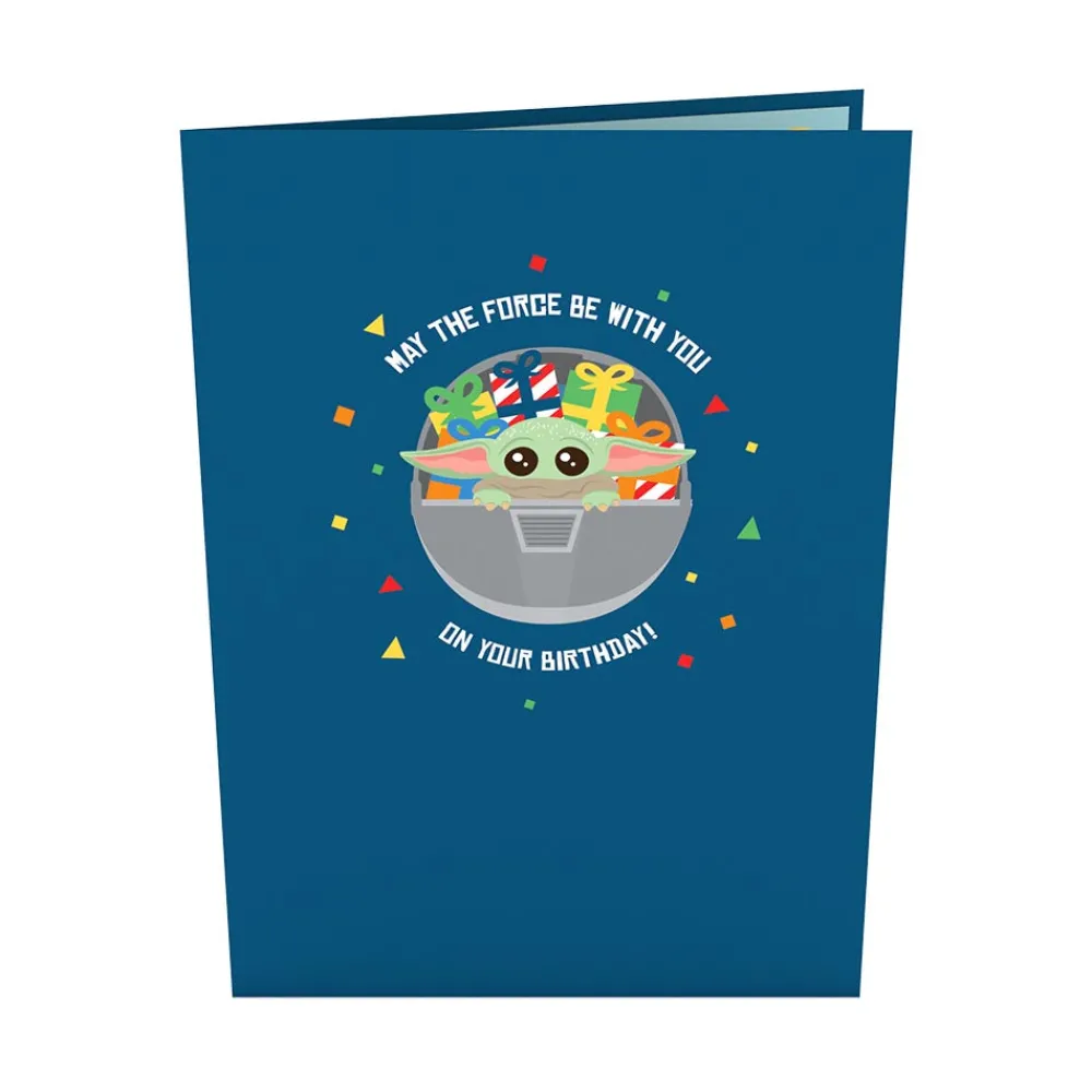 Lovepop Birthday|Kids|Star Wars™ The Mandalorian™ Grogu™ Birthday Card with Pop-Up Gift