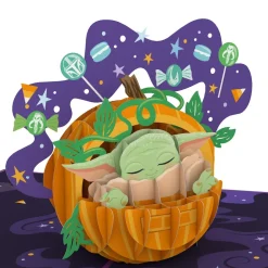 Lovepop Halloween 10/31|Kids|Star Wars™ The Mandalorian™ Grogu™ Candy is the Way Pop-Up Card