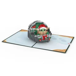 Lovepop Christmas 12/25|Star Wars|Star Wars™ The Mandalorian™ Grogu™ Happy Holidays Pop-Up Card
