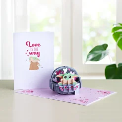 Lovepop Valentine'S Day 2/14|Star Wars|Star Wars™ The Mandalorian™ Grogu™ Love is the Way Pop-Up Card